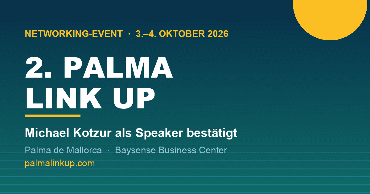 2. PALMA LINK UP bestätigt Michael Kotzur als Speaker: Minigolf und offener Ausklang